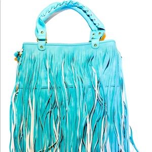 Blue Medium Sized Tassel Bag
